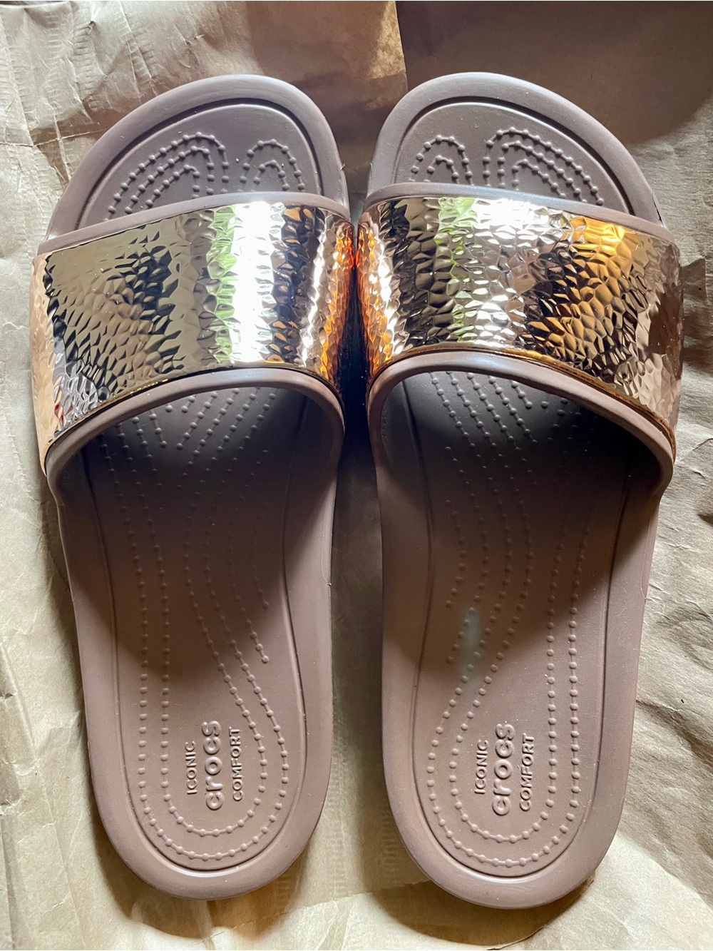 CROCS Bronze Slides